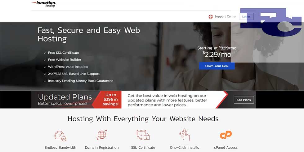 IN-Motion Hosting Home Page
